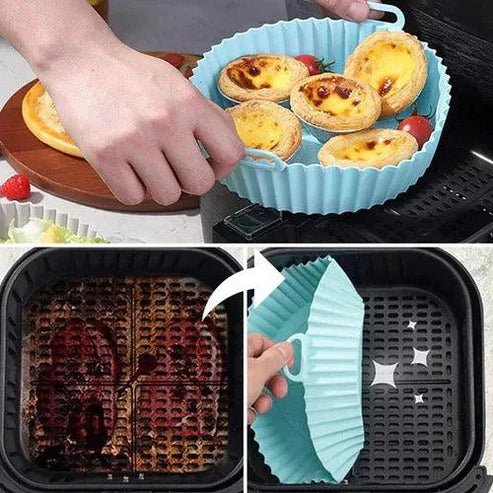 6x1 Moldes Antiadherentes de Silicona para Freidora de Aire