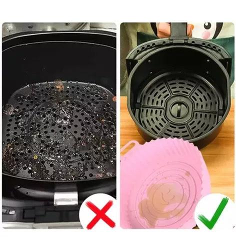 6x1 Moldes Antiadherentes de Silicona para Freidora de Aire